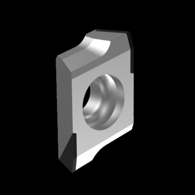 Standard Diamond PCD Milling Insert Shoulder End Mill Untuk Aluminium